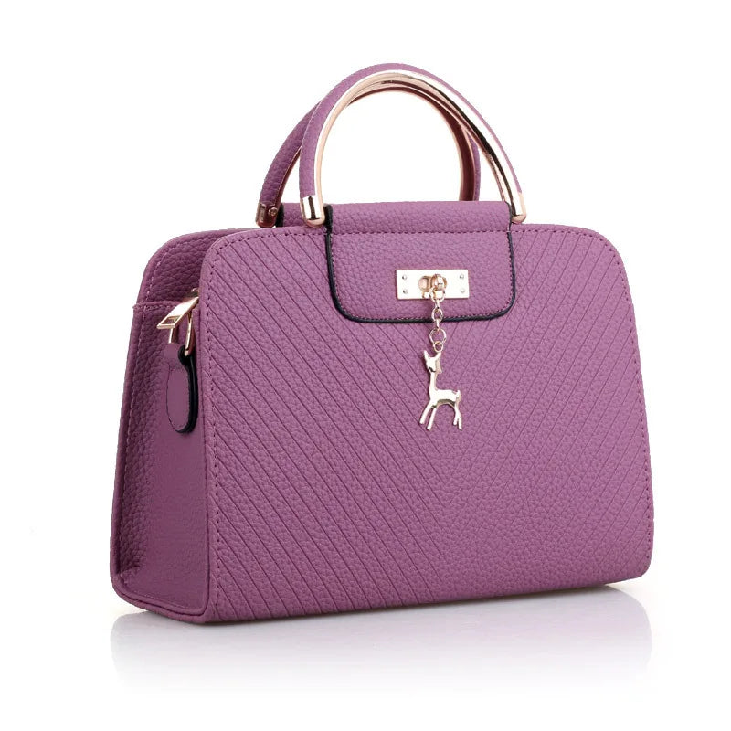 Korean Fashion Leather Handbag 2025 - Small Square Crossbody Bag