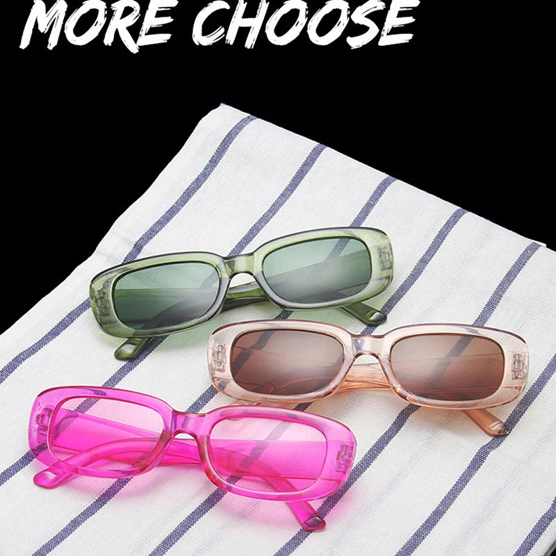 Fashion Black Square Sunglasses Woman Luxury Brand Small Rectangle Sun Glasses Female Gradient Clear Mirror Oculos De Sol