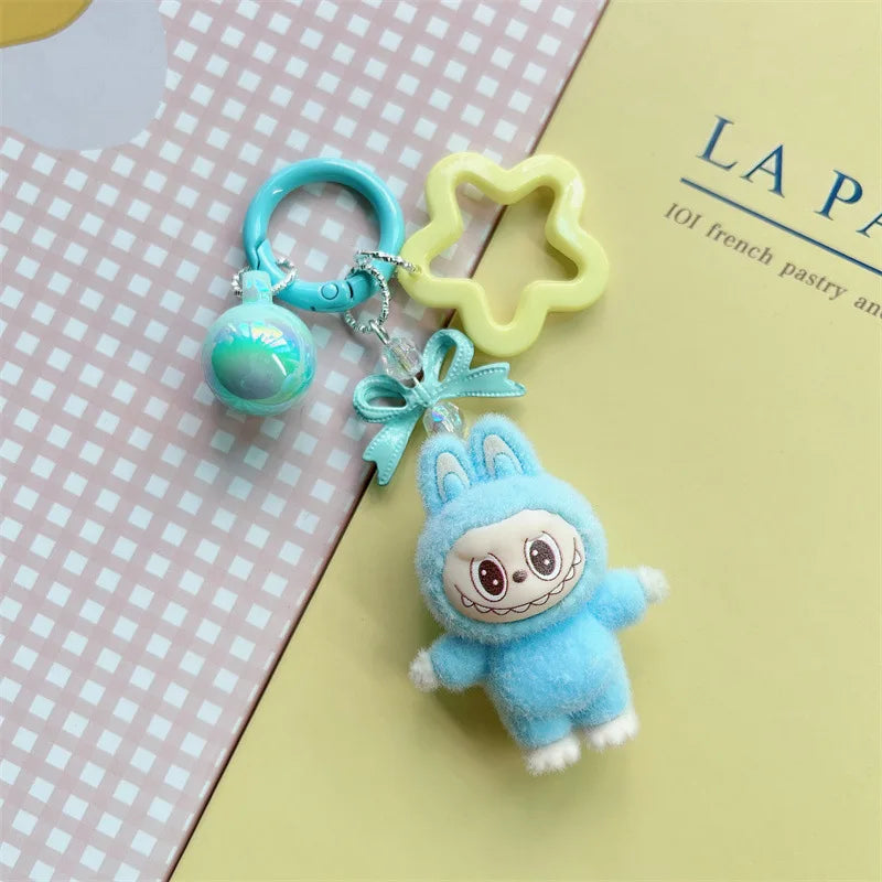 Kawaii Keychain with Bow - Cute Car & Backpack Hanging Charm for Kids