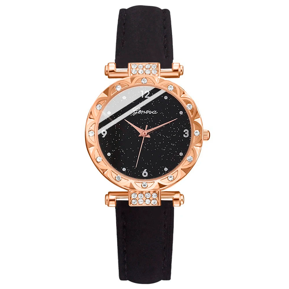 Women's Watch Set - 5pcs Luxury Rhinestone Quartz Watches