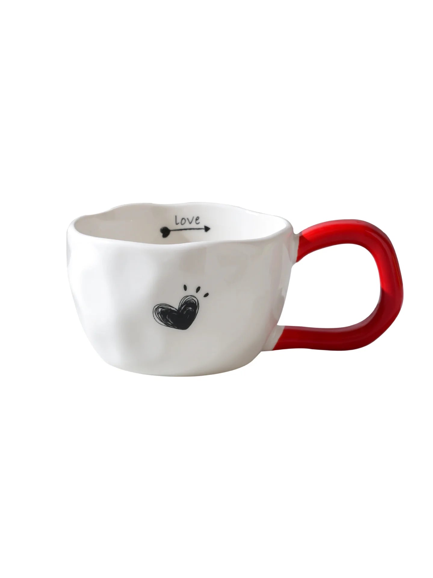 300ml Ceramic Mugs Coffee Cups Hand Pinched Irregular Flower Milk Tea Cup ins korean style Oatmeal Breakfast Mug Drinkware Kitch