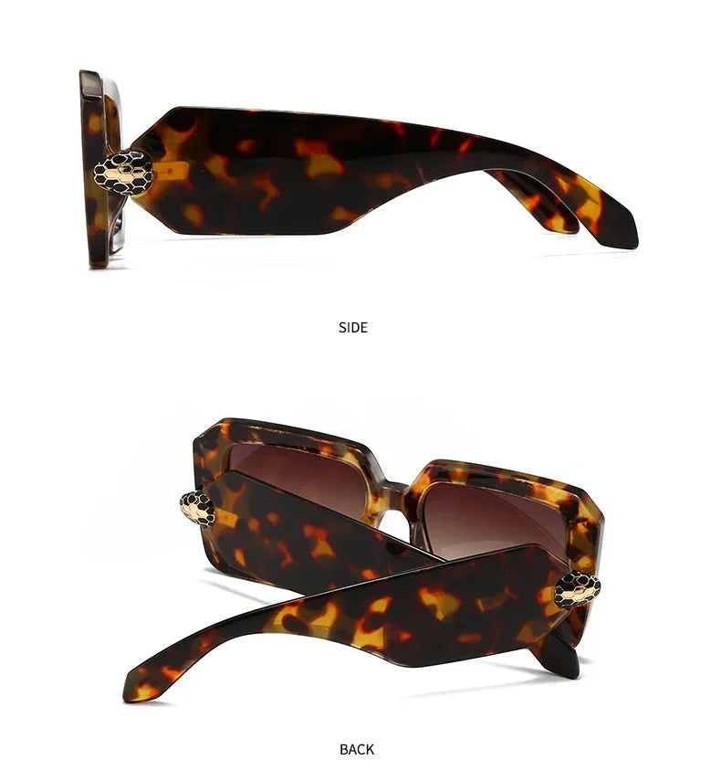 New Oversized Square Sunglasses Women For Female Luxury Brand Designer Vintage Sun Glasses Popular Punk Elegant Sexy Lady Shades