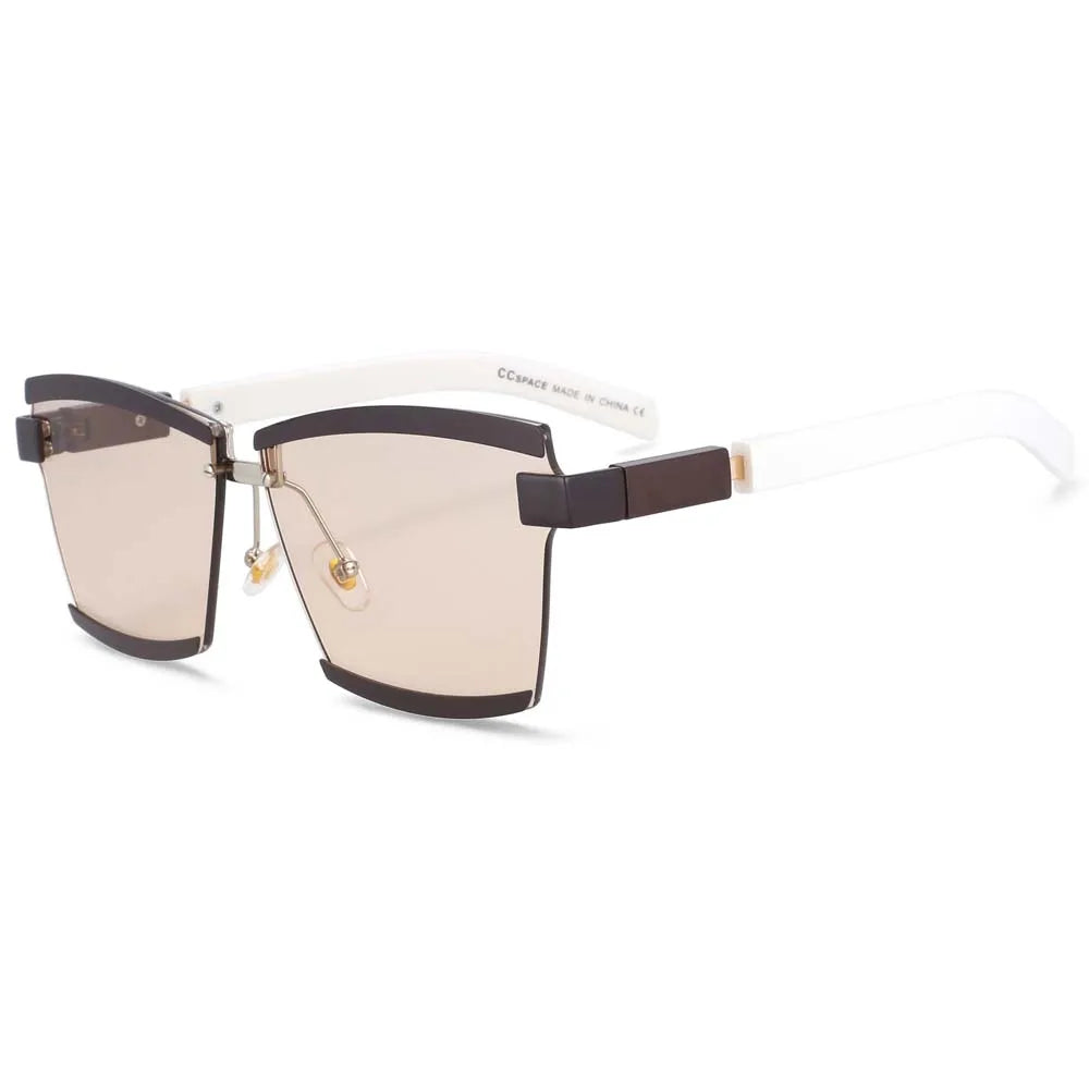 47391 Rimless Square Luxury Sunglasses Brand Designer Men Women Fashion Shades Uv400 Vintage Glasses