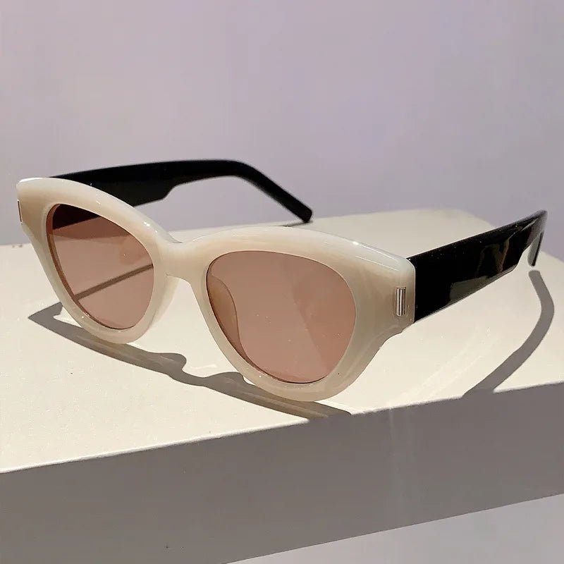 Fashion Vintage Cat Eye Sunglasses Women For Female Sun Glasses Punk Shades Luxury Brand Designer Elegant Lady Eyeglasses UV400