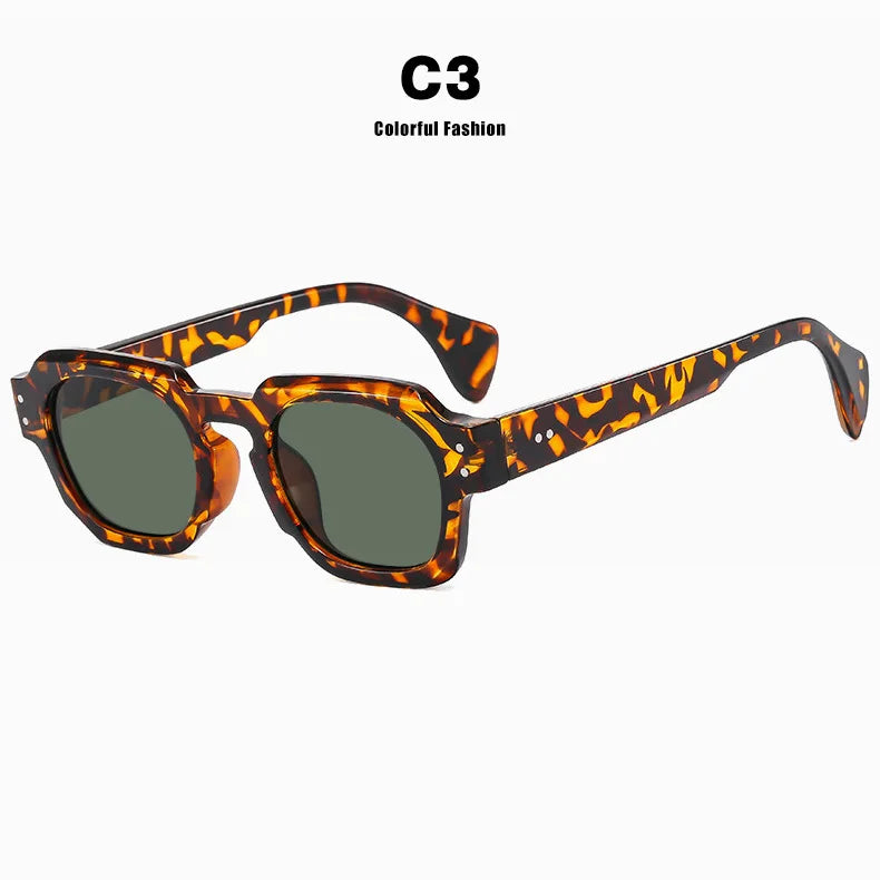 2025 Fashion Small Square Rivets Sunglasses Women Thick Frame Travel Sun Glasses Men's Ladies Sun Shades UV400 Unisex Eyewears