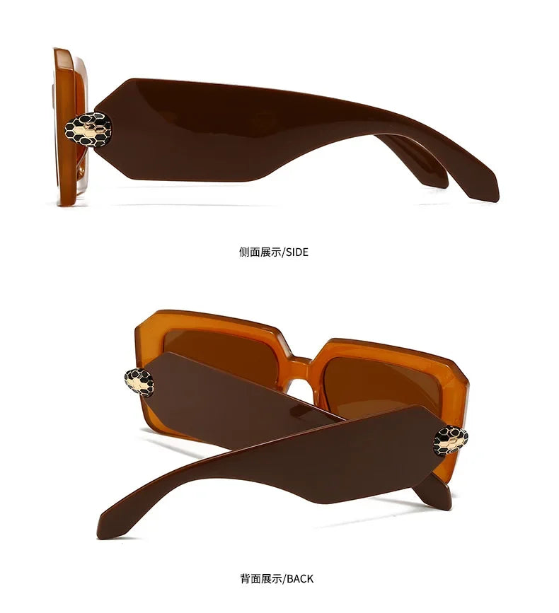 New Oversized Square Sunglasses Women For Female Luxury Brand Designer Vintage Sun Glasses Popular Punk Elegant Sexy Lady Shades
