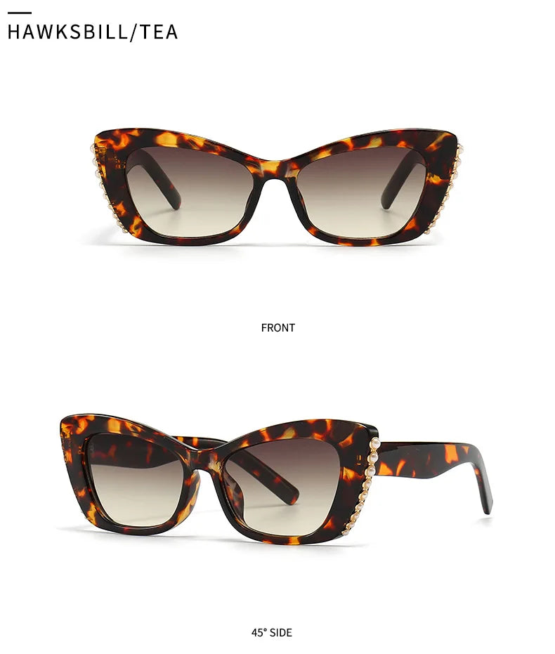 Sexy Ladies Cat Eye Sunglasses Women For Men Trend Luxury Brand Designer Sun Glasses Fashion Vintage Punk Travel Big Shade UV400