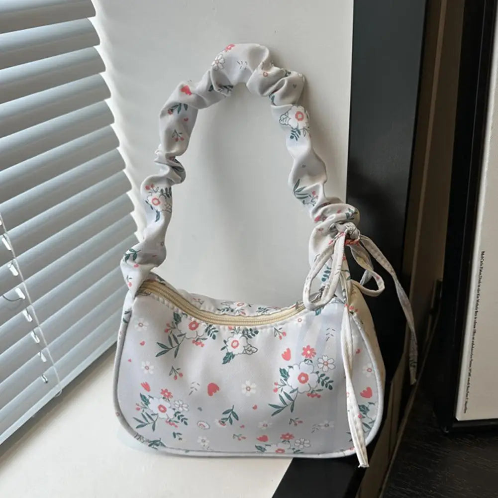 New Sweet Corduroy Tote Bag Trendy Gentle Zipper Underarm Bag Large Capacity Women Girl Y2k Strawberry Shoulder Bag