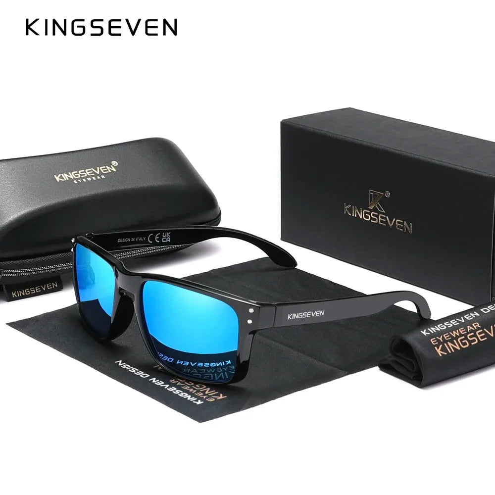KINGSEVEN Rectangle Retro TR90 Polarized Sunglasses Women Men Cycling UV400 Climbing Glasses Anti-glare Outdoor Sports Eyewear