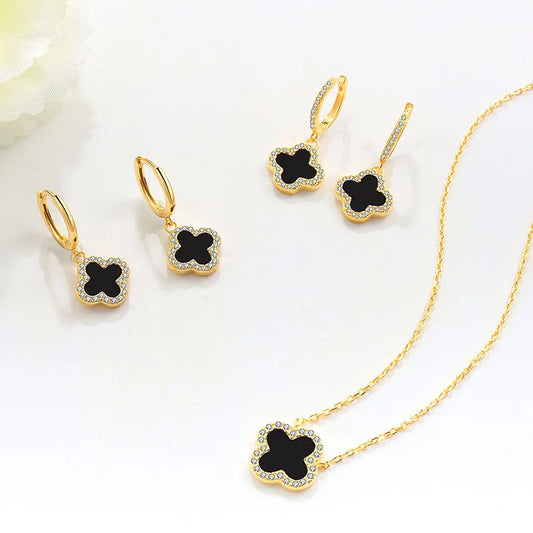Necklaces, simple and high-end, clover necklaces, earrings, necklace sets, jewelry wholesale