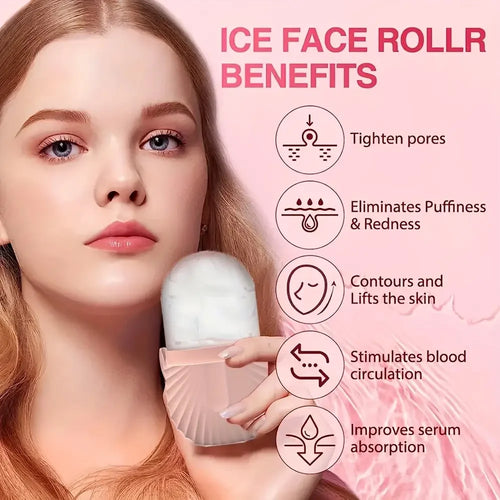 1/2/3pcs Ice Face Roller Facial Ice Roller Set,Facial Massage Roller Tool,Silicone Ice Face Roller,Gua Sha Board Skincare Tool