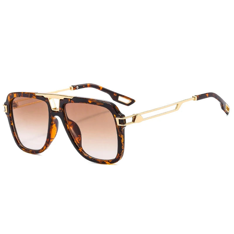 SHAUNA Retro Double Bridges Square Sunglasses Women Fashion Brand Designer Gradient Shades UV400 Men Trending Sun Glasses