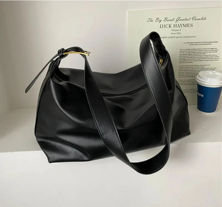 Women's Commuter Crossbody Bag - Large Capacity Soft Leather Tote
