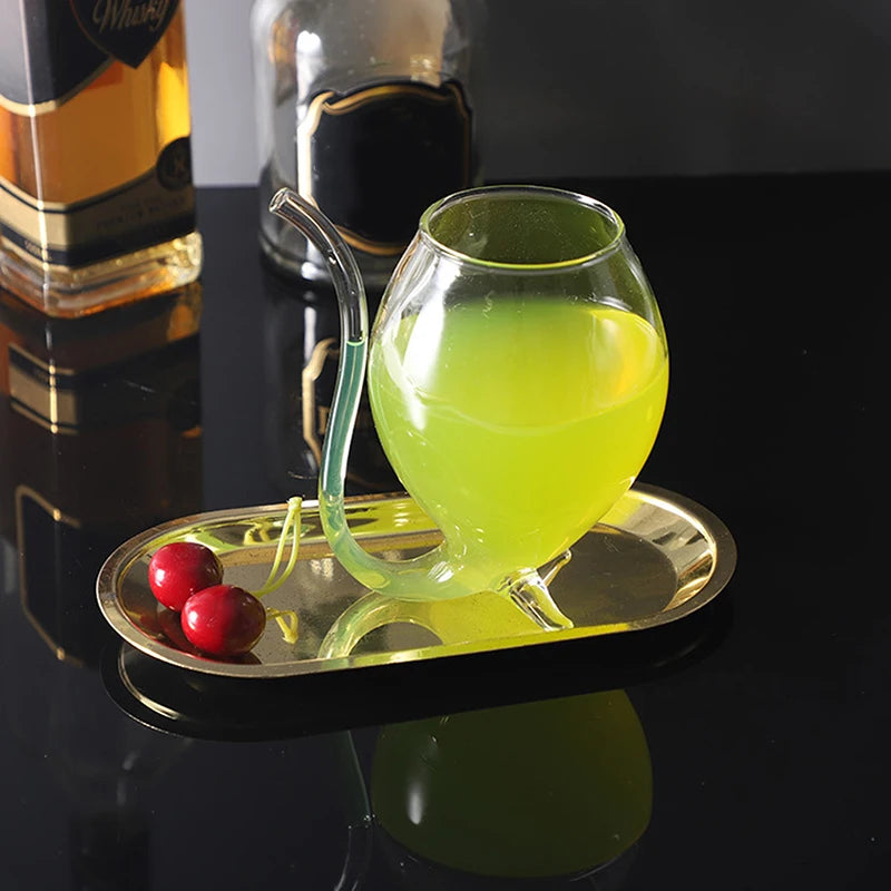 Vampire Cup Nordic Creative Straw Glass Cup Vampire Cup Personality Wine Glass Molecular Cocktail Glass