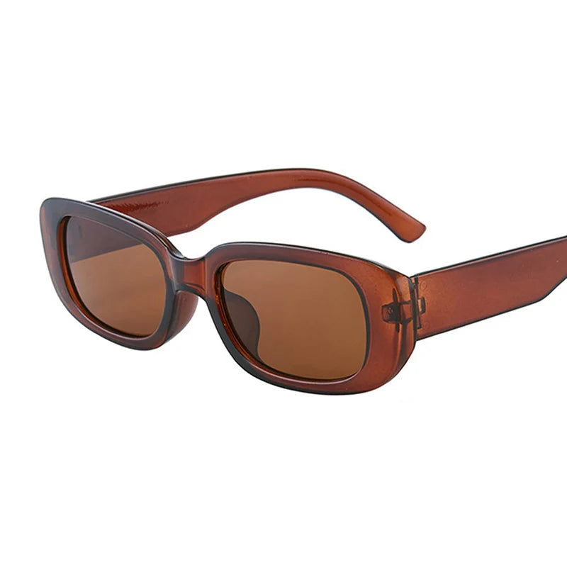 Fashion Black Square Sunglasses Woman Luxury Brand Small Rectangle Sun Glasses Female Gradient Clear Mirror Oculos De Sol
