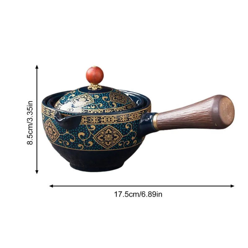 Automatic Rotating Ceramic Teapot - Kung Fu Tea Set