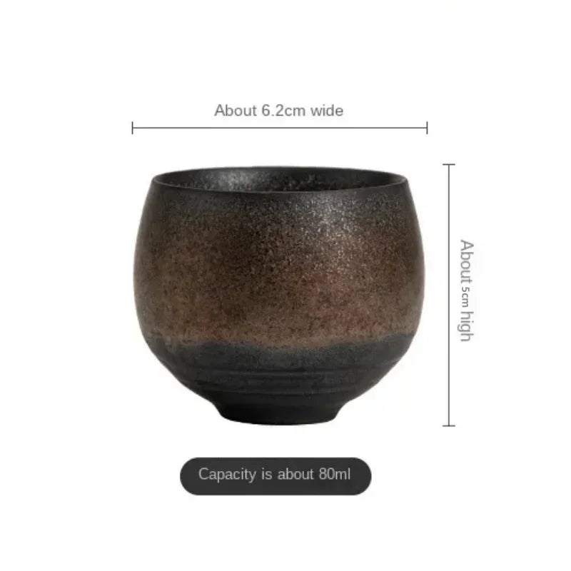 Japanese Handmade Stoneware Tea Cup - Kung Fu Tea Set