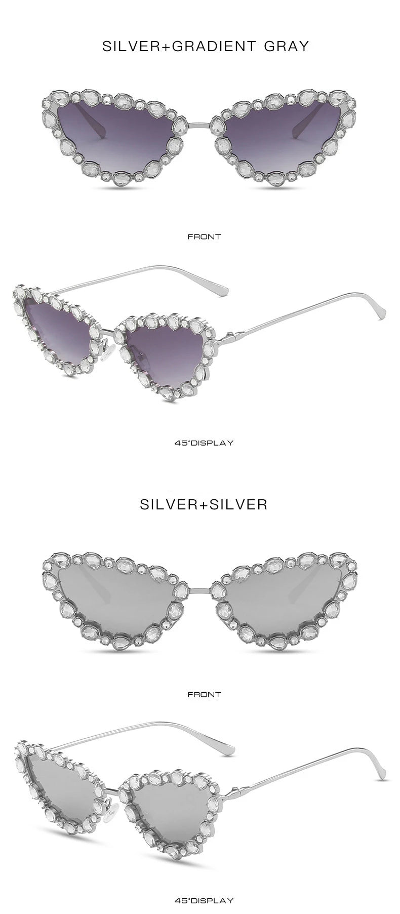 56219 Brand Diamond Sunglasses Women Cat Eye Retro Sun Glasses for Women Luxury Vintage Shades Female Black Oculos