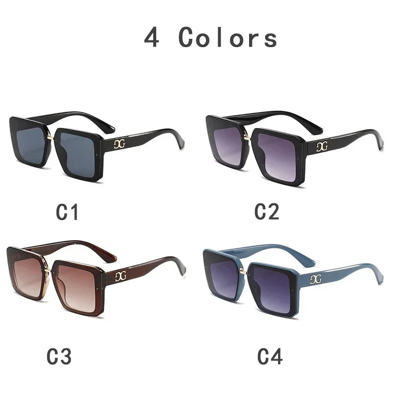 2025 New Fashion Brand Luxury Designer Sunglasses Women Square Letter Vintage Shades Glasses Summer Travel Trendy Sunglasses