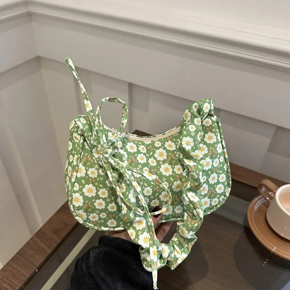 New Sweet Corduroy Tote Bag Trendy Gentle Zipper Underarm Bag Large Capacity Women Girl Y2k Strawberry Shoulder Bag