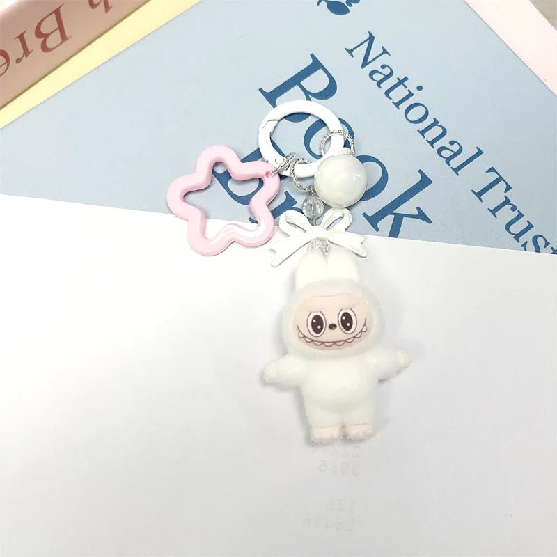 Kawaii Keychain with Bow - Cute Car & Backpack Hanging Charm for Kids