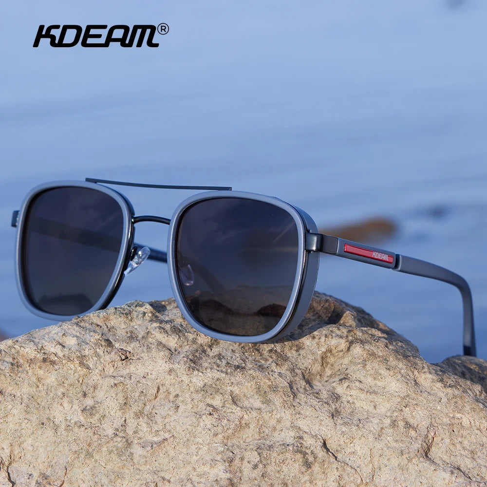 KDEAM Full-Rim Polarized Sunglasses For Men Crafted From High-Quality TR90 Sunglasses Fishing And Driving
