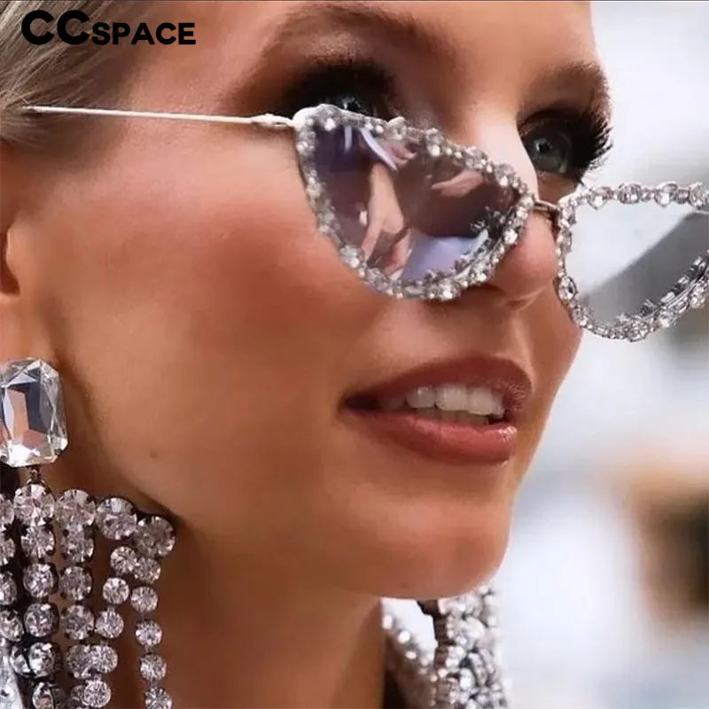 56219 Brand Diamond Sunglasses Women Cat Eye Retro Sun Glasses for Women Luxury Vintage Shades Female Black Oculos