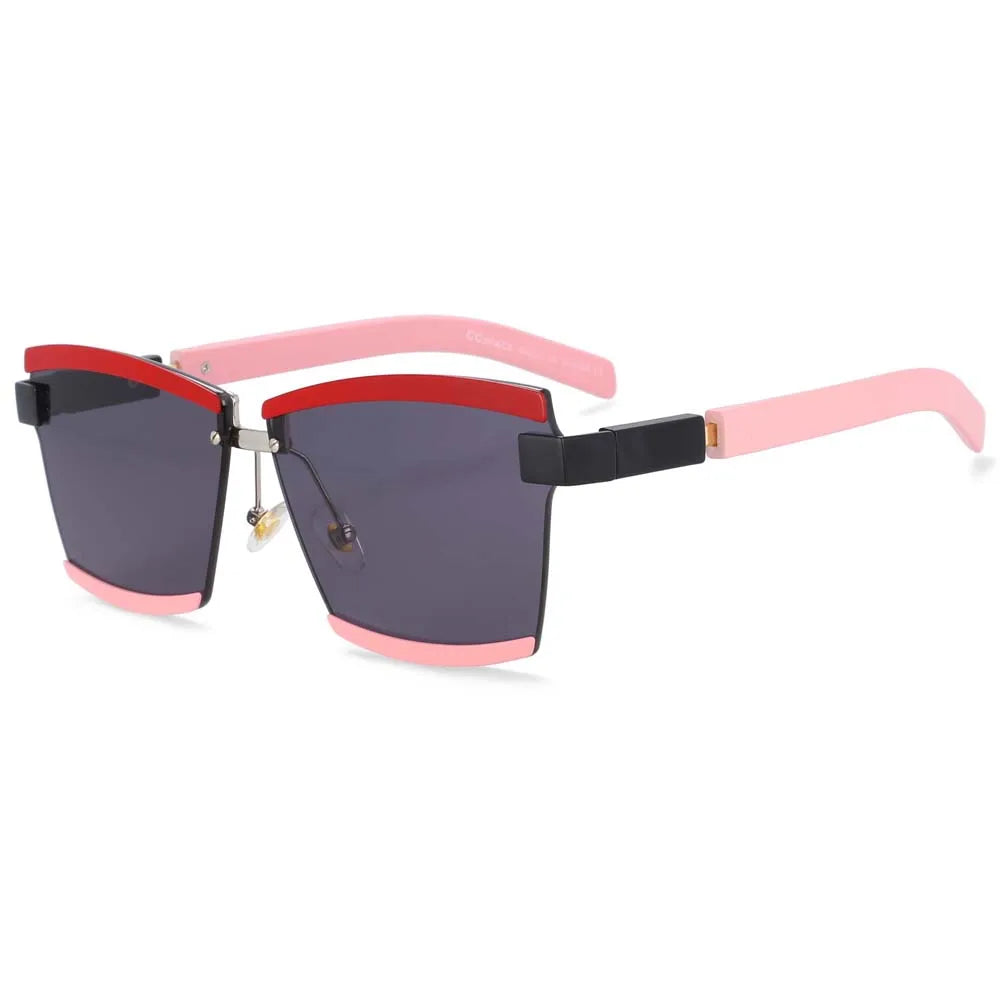47391 Rimless Square Luxury Sunglasses Brand Designer Men Women Fashion Shades Uv400 Vintage Glasses