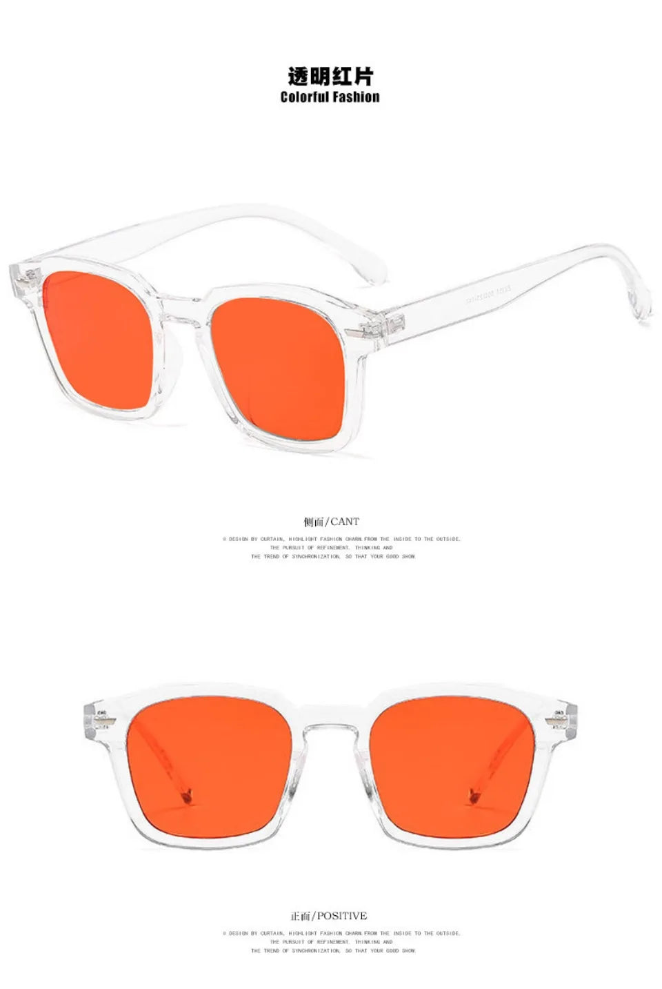 New Retro Vintage Square Frame Sunglasses for Women Men Unisex Transparent Outdoor Sports Ridding Black Sunglasses Eyewear UV400