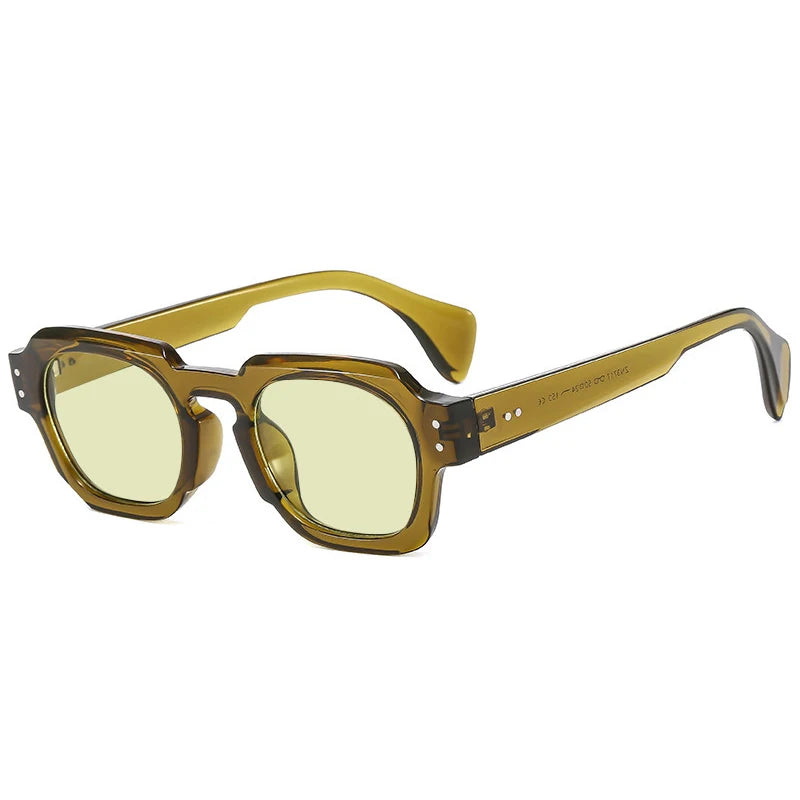 2025 Fashion Small Square Rivets Sunglasses Women Thick Frame Travel Sun Glasses Men's Ladies Sun Shades UV400 Unisex Eyewears