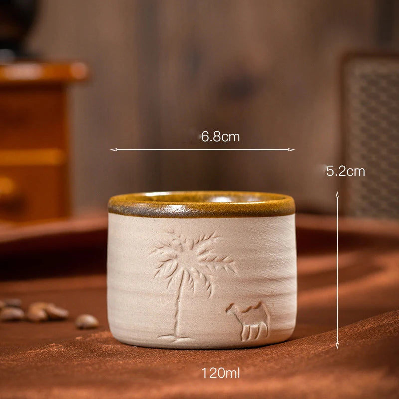 Coarse pottery espresso cup,Ceramic Mug, Simple & High-Grade Coffee Cup, Milk Cup