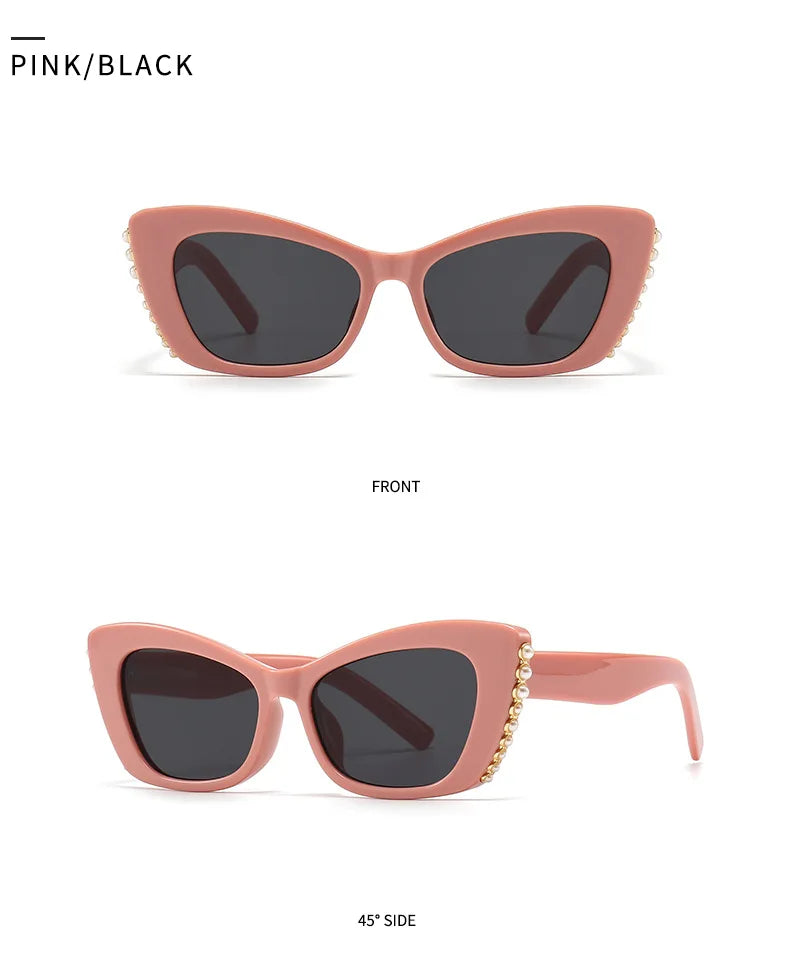 Sexy Ladies Cat Eye Sunglasses Women For Men Trend Luxury Brand Designer Sun Glasses Fashion Vintage Punk Travel Big Shade UV400