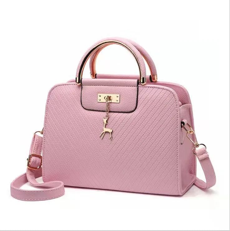 Korean Fashion Leather Handbag 2025 - Small Square Crossbody Bag