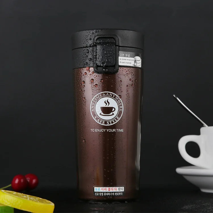 380ML Thermal Mug Double Wall 304 Stainless Steel Coffee Cup Vacuum Flask Thermos Water Bottle Tea Coffee Leak-proof Thermos Mug