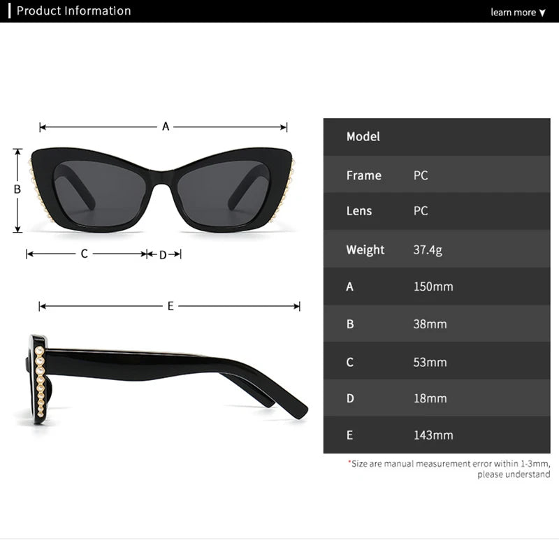Sexy Ladies Cat Eye Sunglasses Women For Men Trend Luxury Brand Designer Sun Glasses Fashion Vintage Punk Travel Big Shade UV400