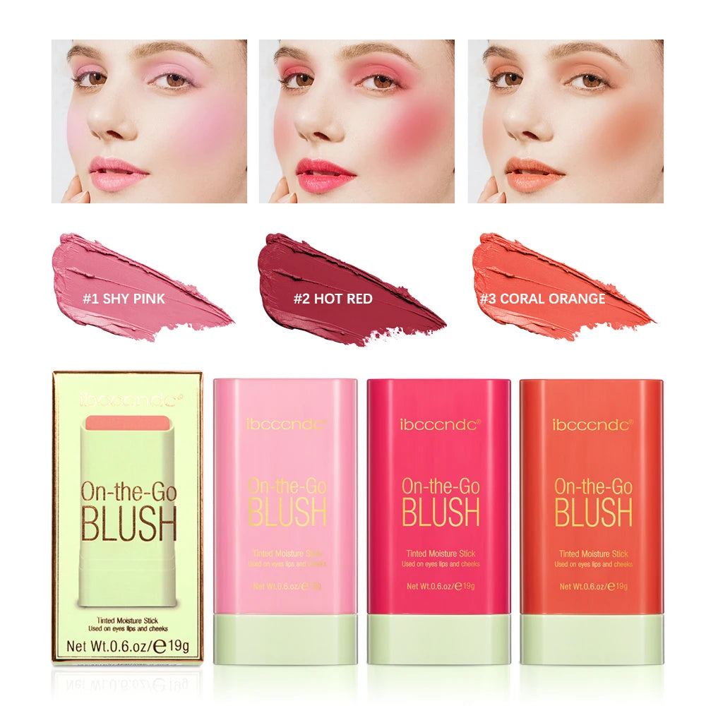 Korean Matte Blush Stick - Long-Lasting Pink