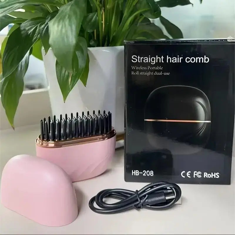 Wireless Charging Hair Straightening Comb