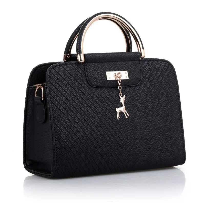Korean Fashion Leather Handbag 2025 - Small Square Crossbody Bag