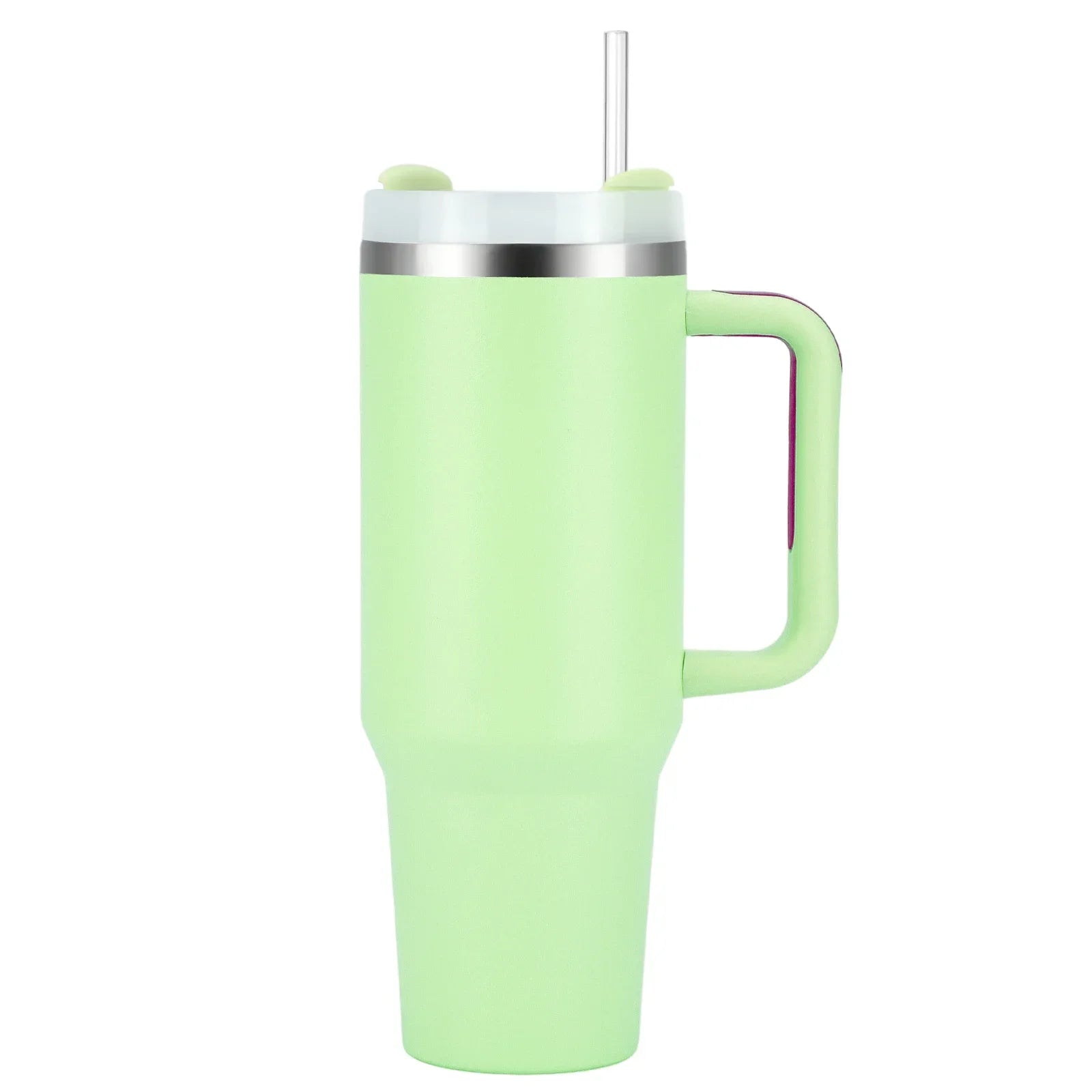 40oz Stainless Steel Tumbler with Handle & Straw - Vacuum Insulated Travel Mug