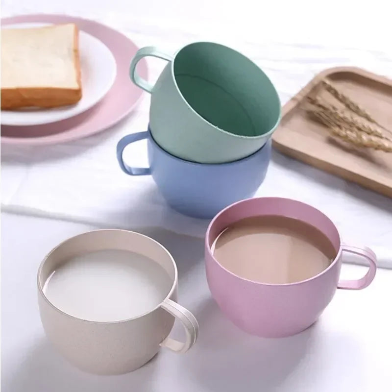 Eco-Friendly Wheat Straw Coffee Mug - European Style