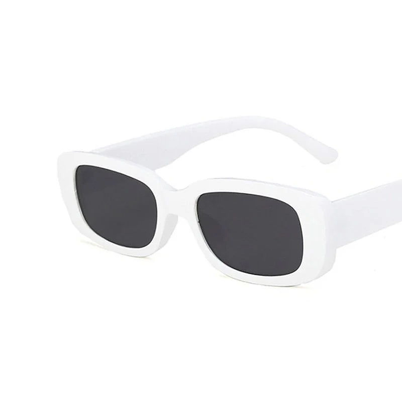 Fashion Black Square Sunglasses Woman Luxury Brand Small Rectangle Sun Glasses Female Gradient Clear Mirror Oculos De Sol
