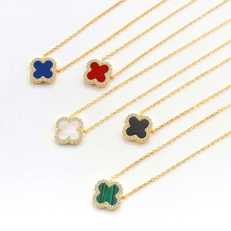 Necklaces, simple and high-end, clover necklaces, earrings, necklace sets, jewelry wholesale