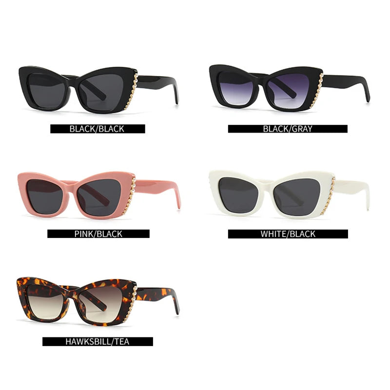Sexy Ladies Cat Eye Sunglasses Women For Men Trend Luxury Brand Designer Sun Glasses Fashion Vintage Punk Travel Big Shade UV400