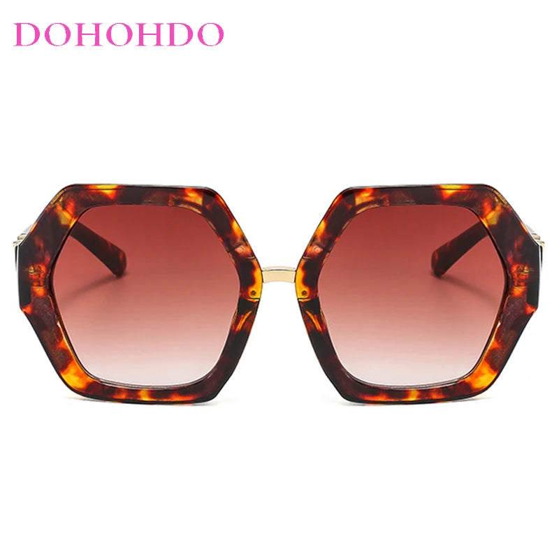 Fashion Luxury Designer Sunglasses Women Men Oversized Polygonal Sun Glasses Female Vintage Travel Driving Shades Eyewear UV400