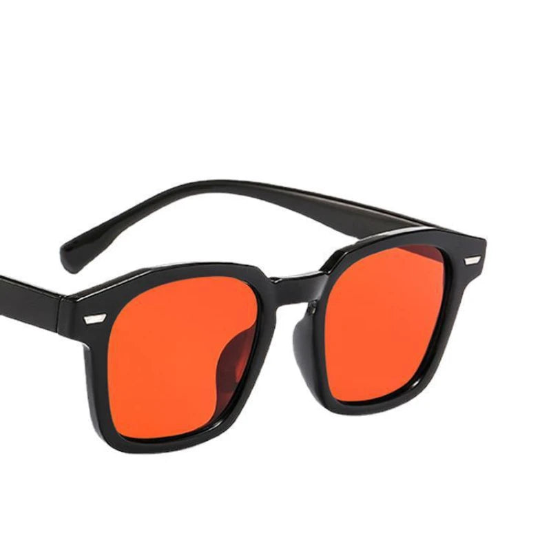 New Retro Vintage Square Frame Sunglasses for Women Men Unisex Transparent Outdoor Sports Ridding Black Sunglasses Eyewear UV400
