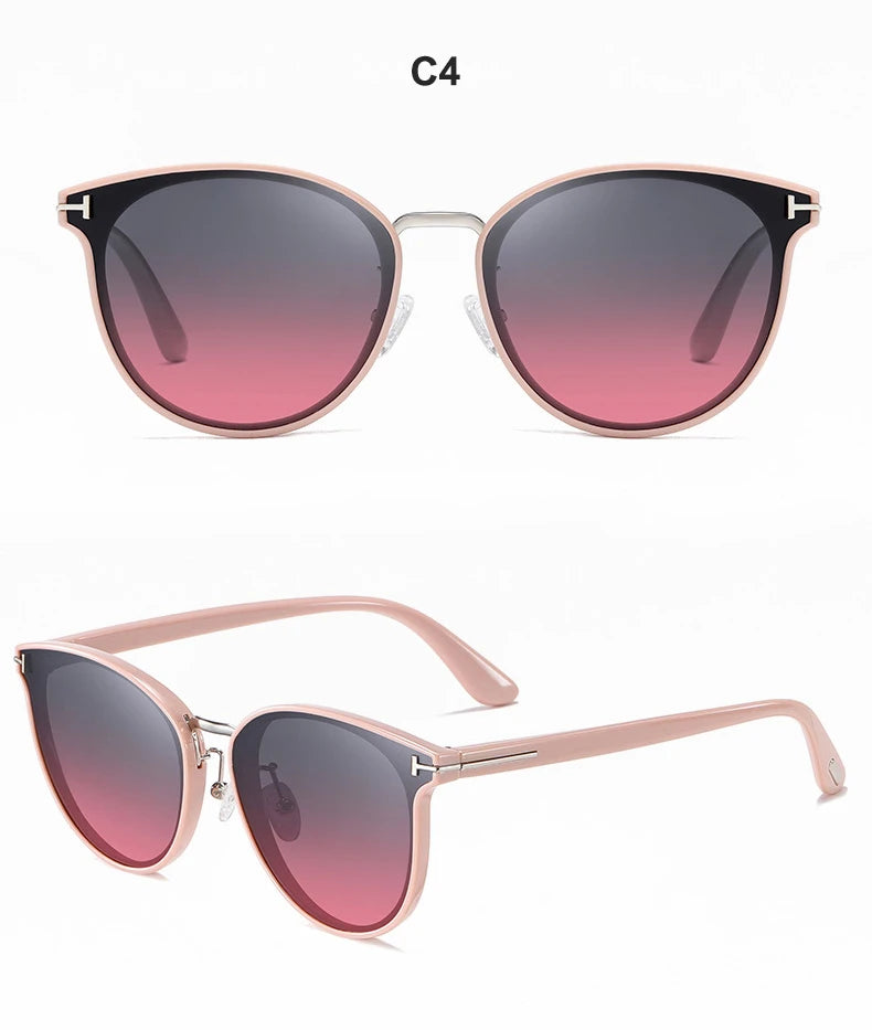 HBK Retro Polarized Sunglasses Woman Cat Eye Fashion Polar Sun Glasses Luxury Ladies Brand Ultralight Tourism Party Driving