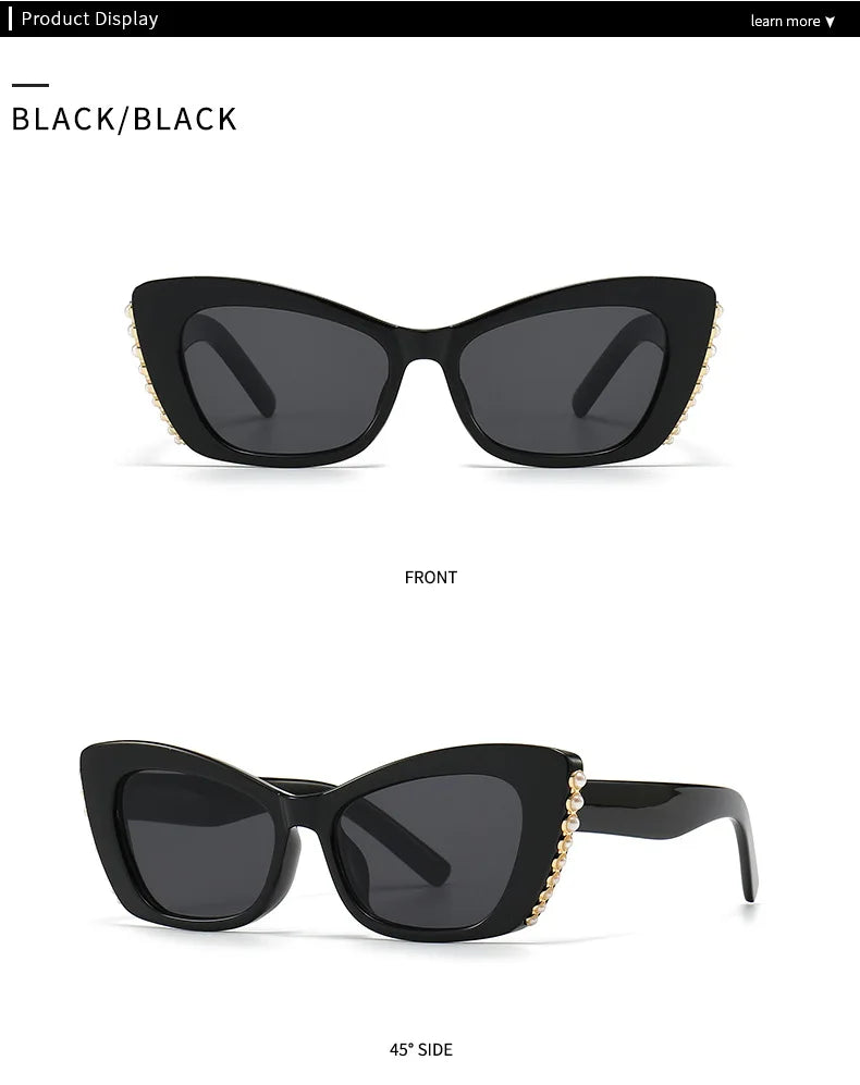 Sexy Ladies Cat Eye Sunglasses Women For Men Trend Luxury Brand Designer Sun Glasses Fashion Vintage Punk Travel Big Shade UV400