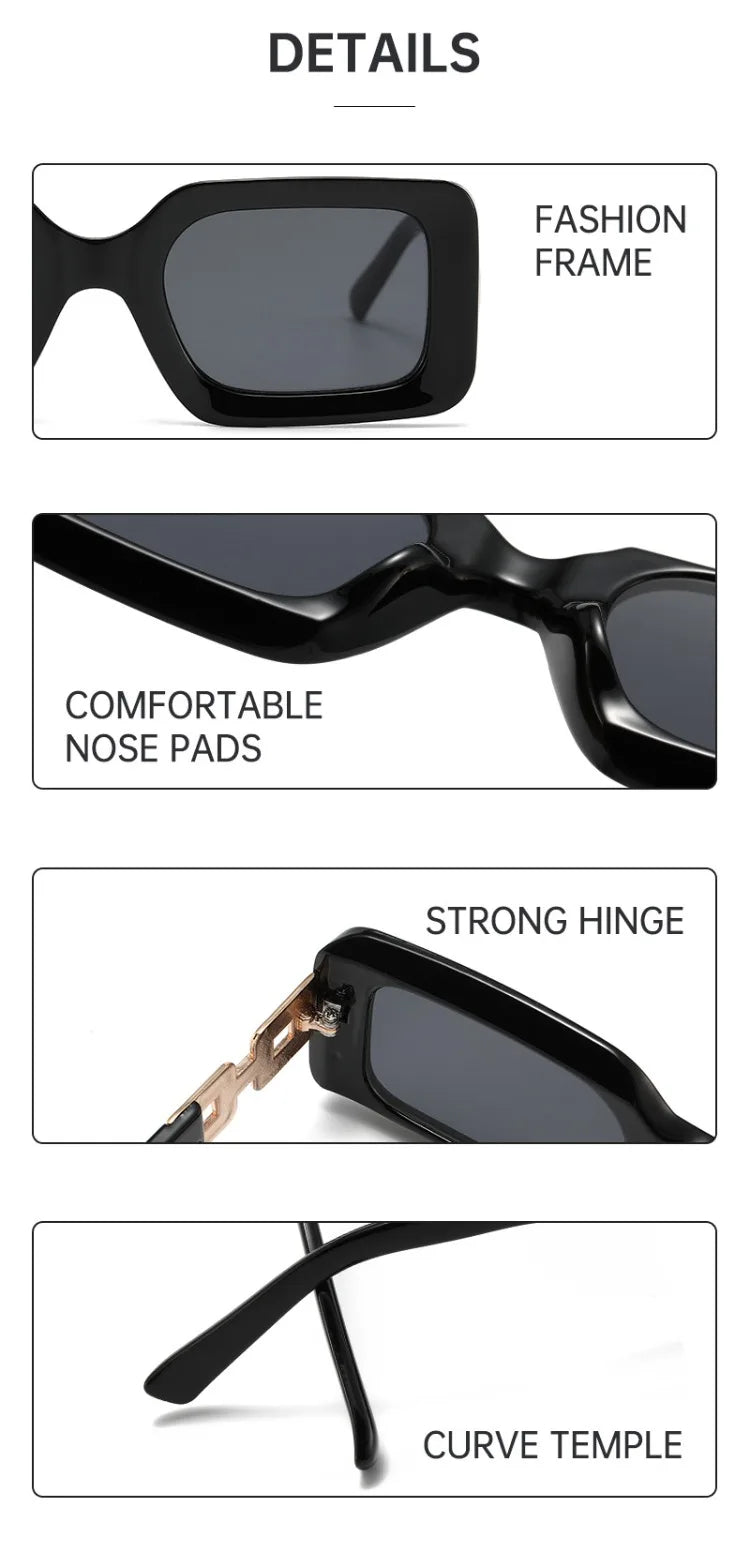 Fashion Cat's Eye Sunglasses Women Vintage Brand Design Square Sun Glasses Men UV400 Female Outdoor Travel Glasses