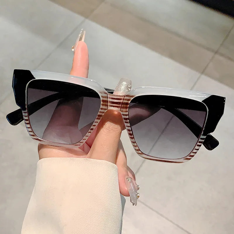 Vintage Candy Color Square Sunglasses Women For Men Trendy Sun Glasses Punk Luxury Brand Designer Popular Travel Shades UV400