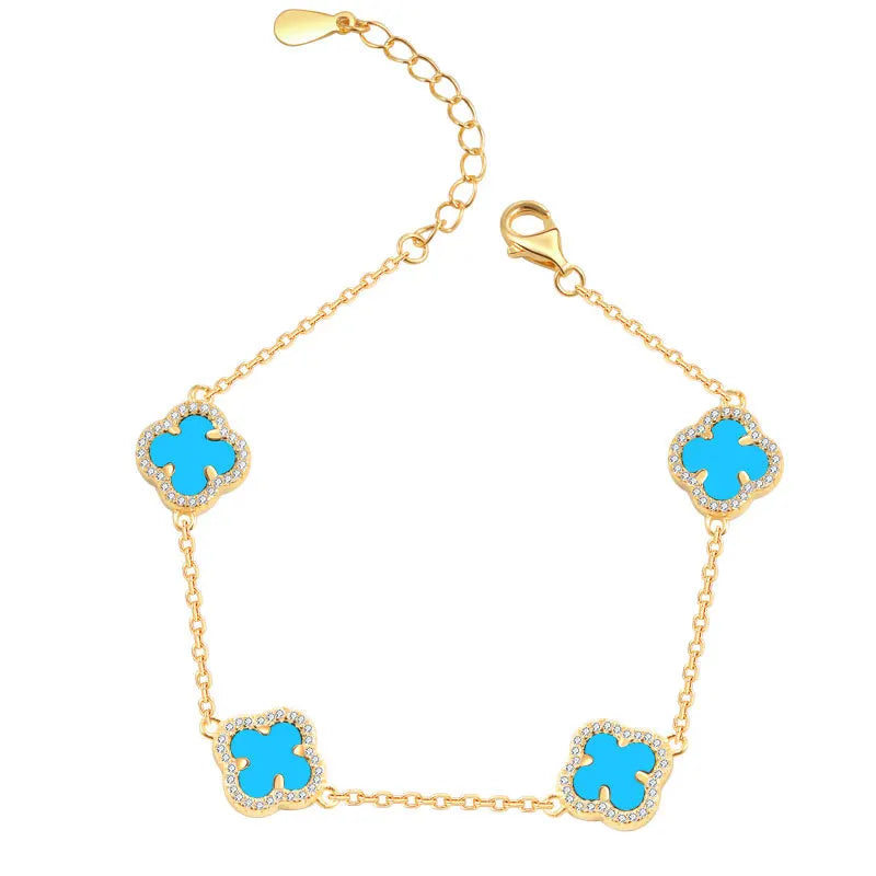 Necklaces, simple and high-end, clover necklaces, earrings, necklace sets, jewelry wholesale